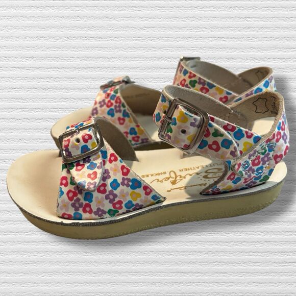 Saltwater Sandals Sun San Surfer - Floral - Play Condition Size 6 - Picture 8 of 9